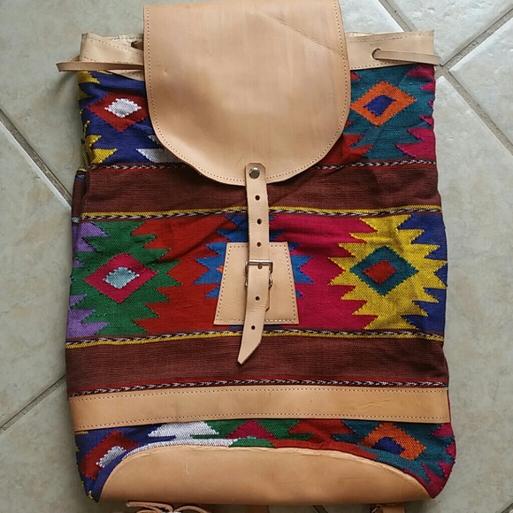 Handmade Handbags - Boho Tribal Backpack